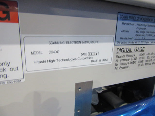 Hitachi CG 4000 CD-SEM (Critical Dimension Scanning Electron Microscope)