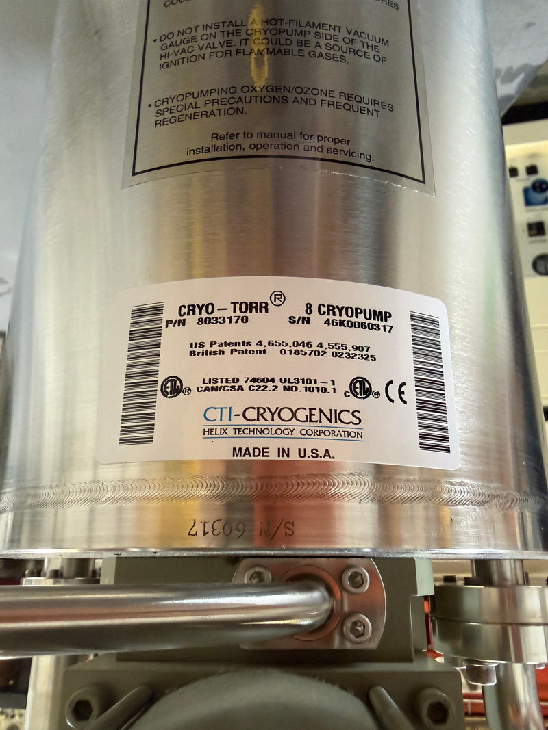 CTI Cryo-Torr 8 High Vacuum Cryopump