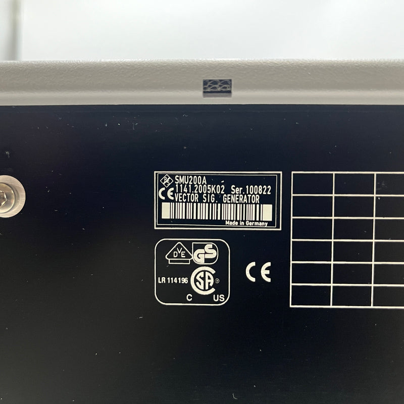 Rohde & Schwarz SMU 200 A Vector Signal Generator
