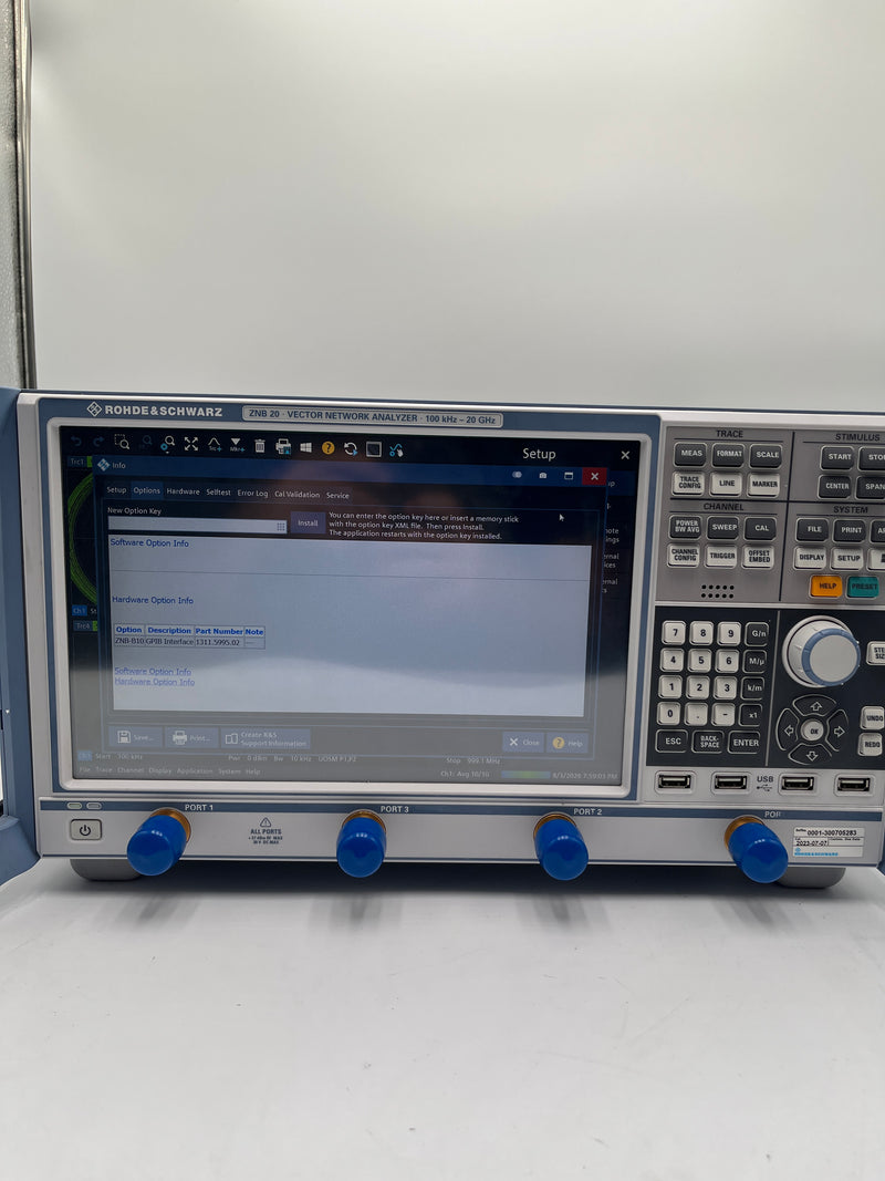 Rohde & Schwarz ZNB 20 Vector Network Analyzer