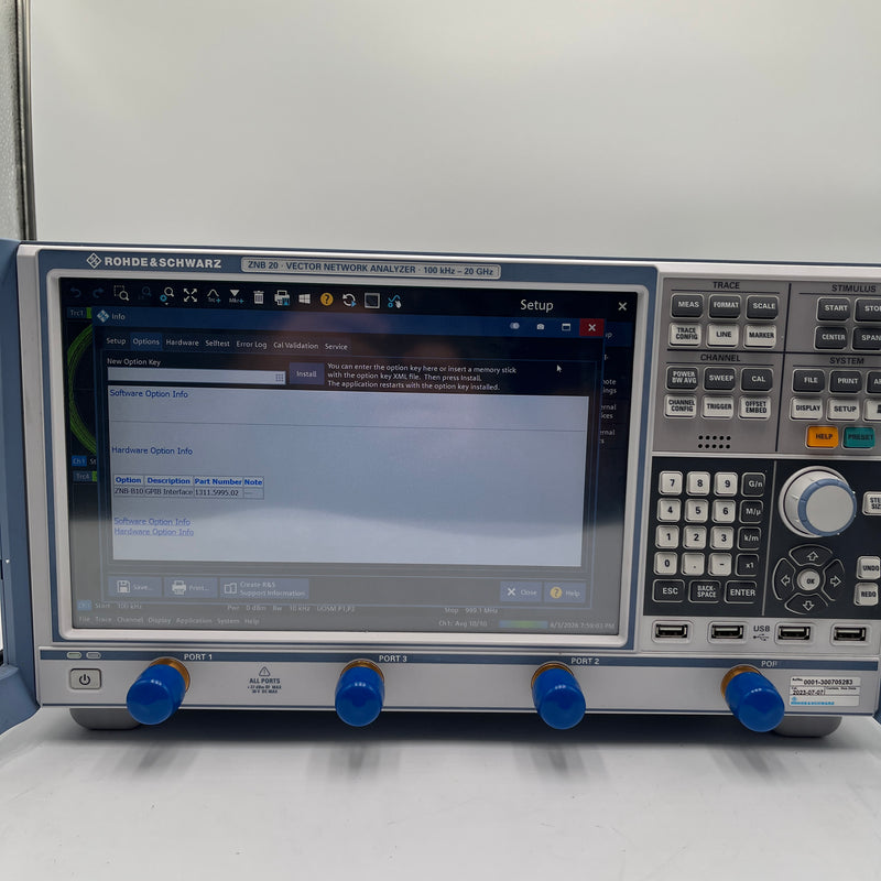 Rohde & Schwarz ZNB 20 Vector Network Analyzer