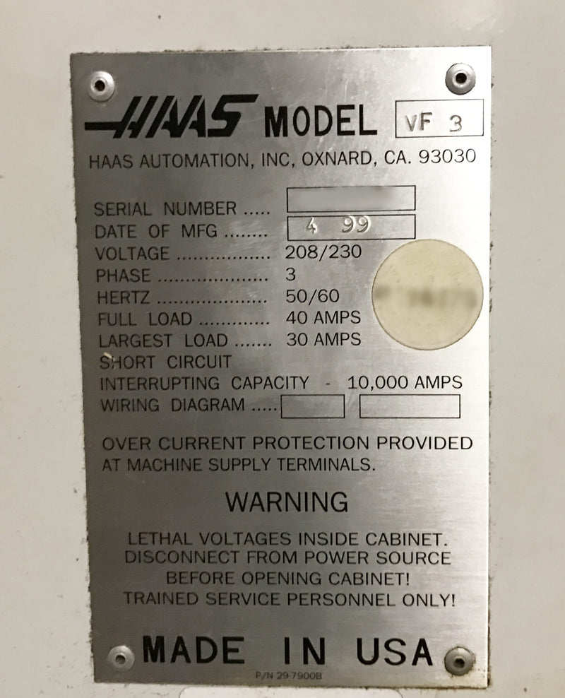 Haas VF 3 Vertical CNC
