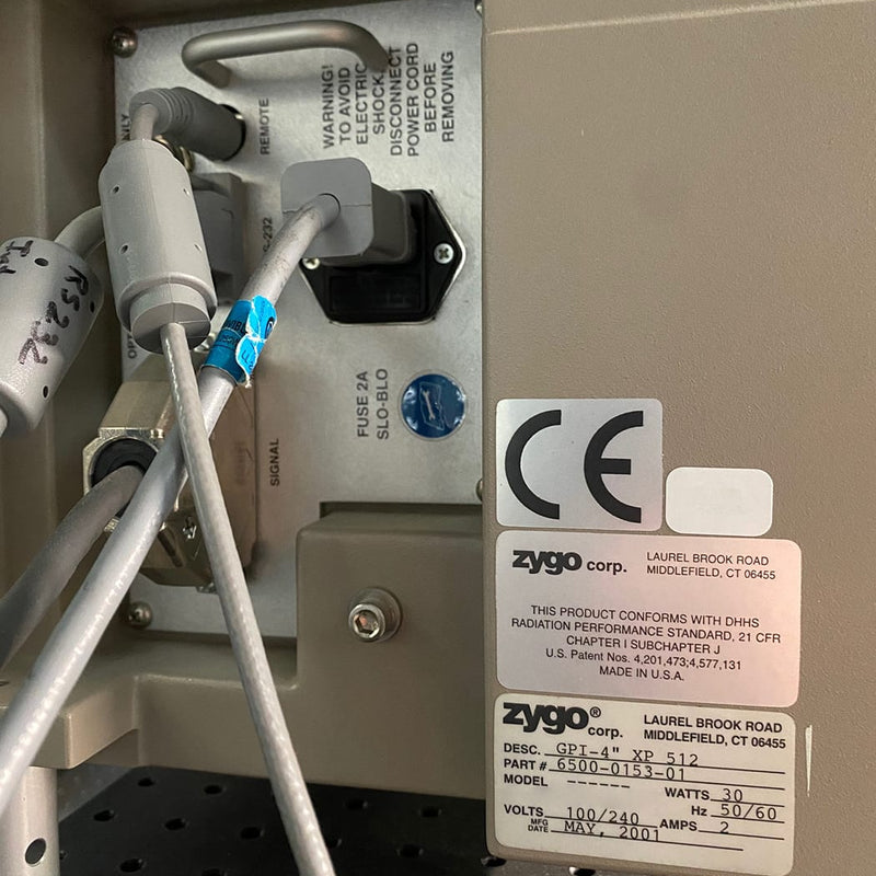 Zygo GPI 4'' XP 512 Interferometer