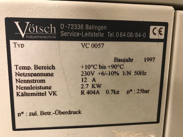 Votsch VC 0057 Humidity Chamber