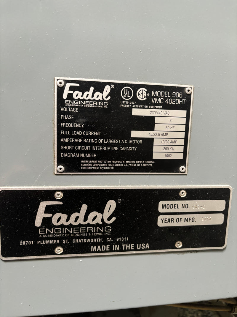 Fadal 906 1 Vertical Machining Center