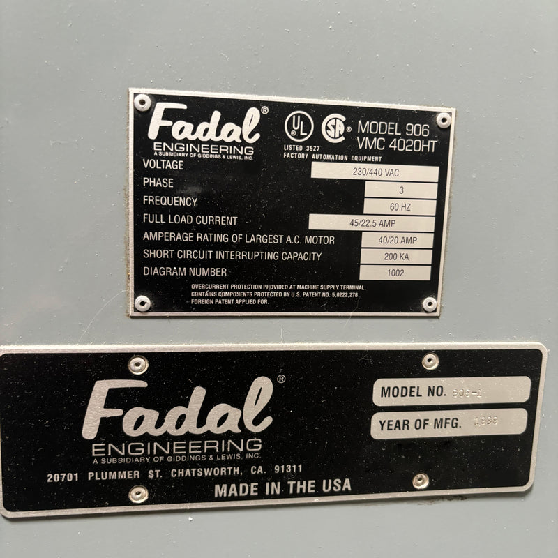 Fadal 906 1 Vertical Machining Center