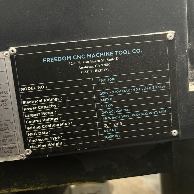 Freedom FMC 3016 CNC
