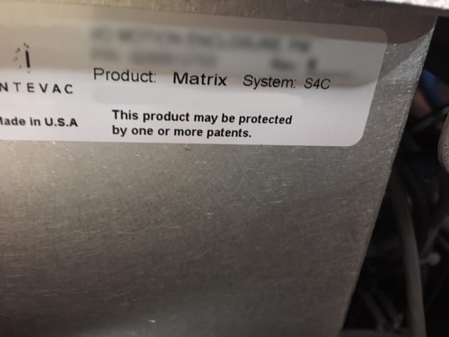 Intevac Matrix PVD (Physical Vapor Deposition)