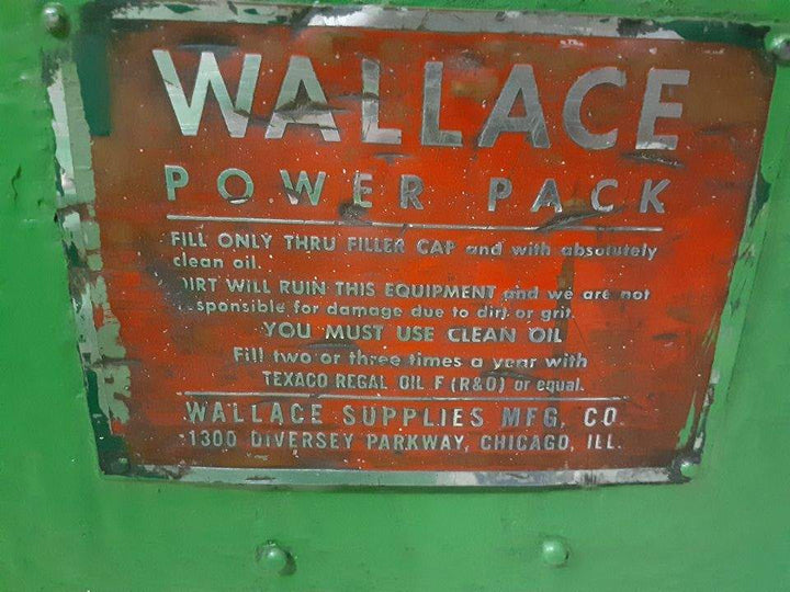 Wallace Hydraulic Driven Pipe Bender