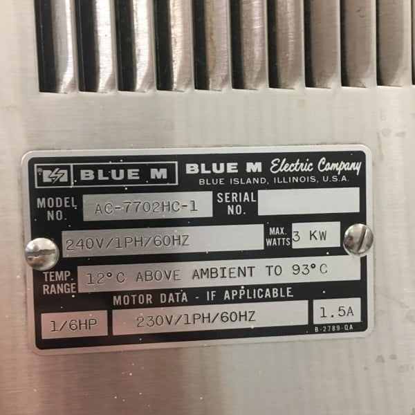 Blue M AC-7702 HC-1 Environmental Chamber