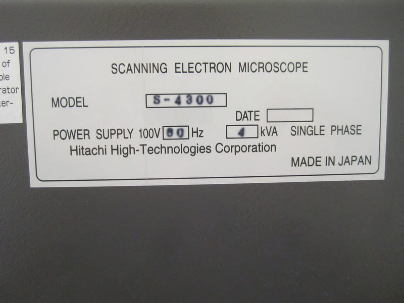 Hitachi S 4300 SEM (Scanning Electron Microscope)