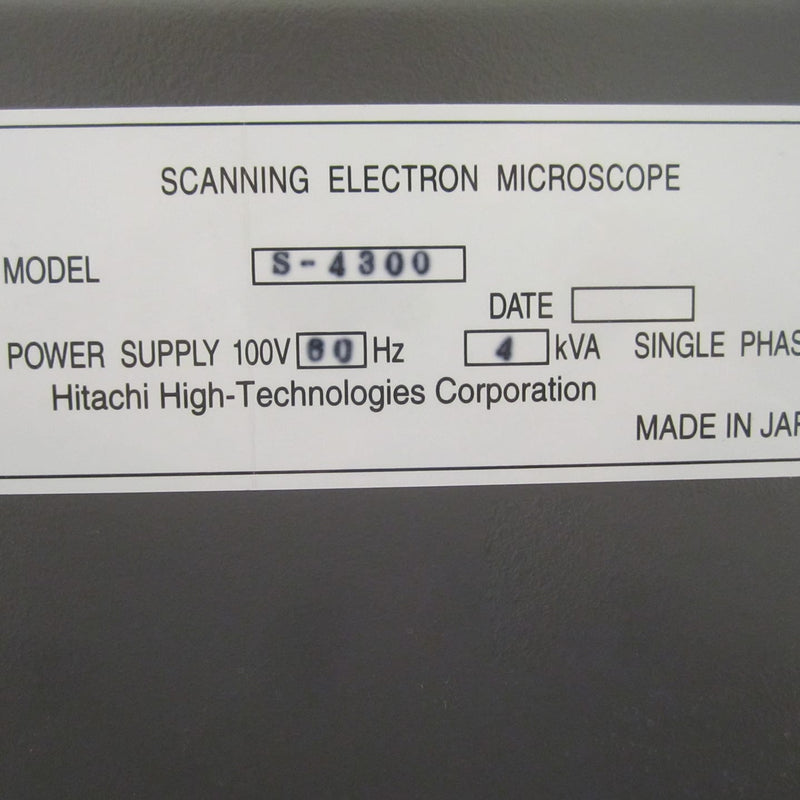 Hitachi S 4300 SEM (Scanning Electron Microscope)