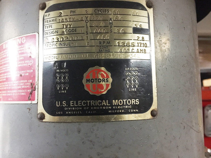 US Electrical Motors XA 900-01 Lathe
