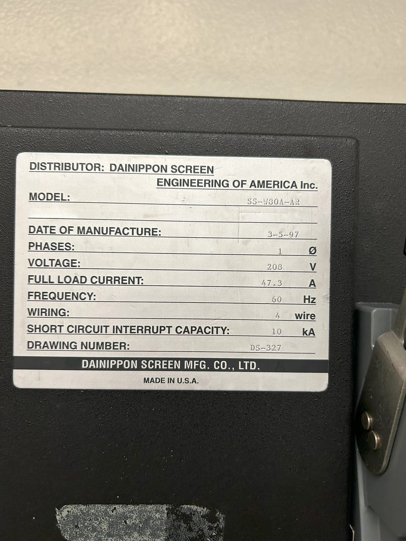 SCREEN / DNS SS W 80 A-AR Wafer Scrubber