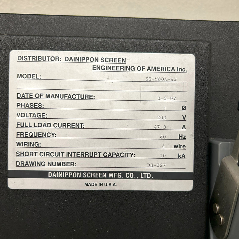 SCREEN / DNS SS W 80 A-AR Wafer Scrubber