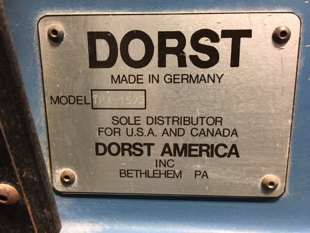 Dorst TPA 15 / 3 Powder Press