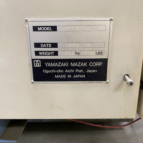 Yamazaki Mazak Mazatech V 655 80 Vertical Machining