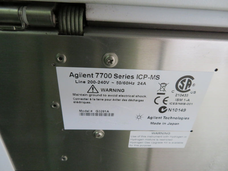 Agilent / Varian 7700 ICP-MS (Inductively Coupled Plasma - Mass Spectrometer)