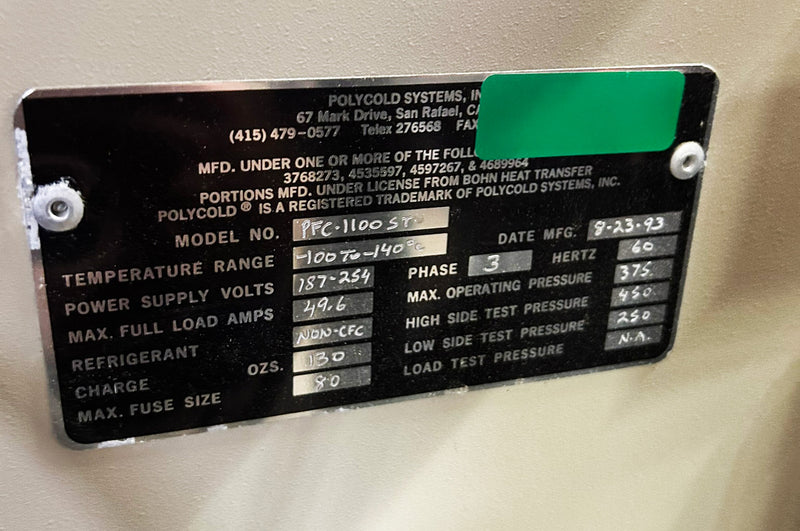 Polycold PFC 1100 ST Cryochiller