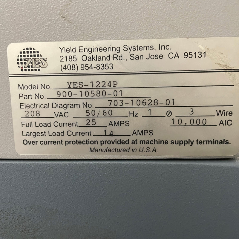 Yes 1224 P CVD (Chemical Vapor Deposition)