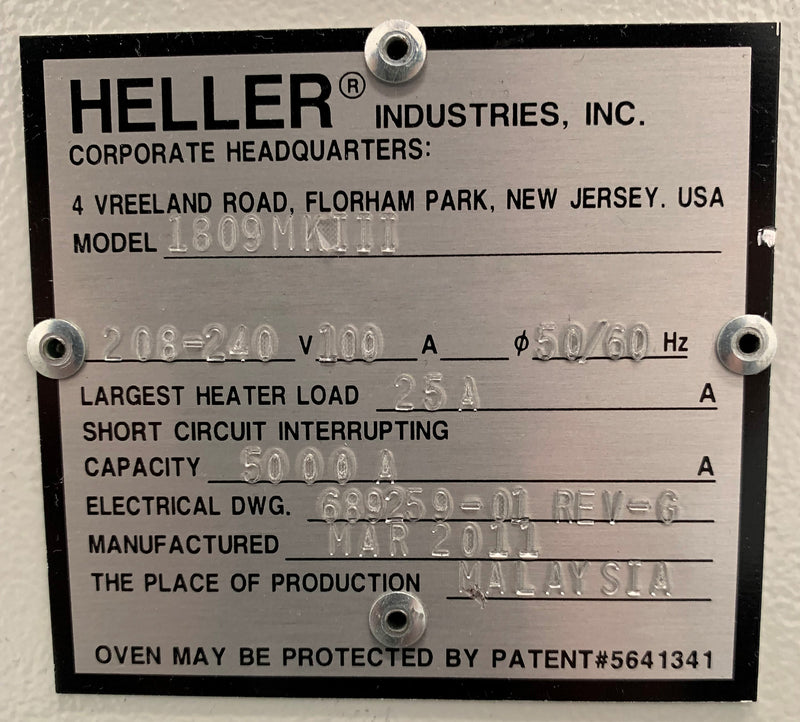 Heller 1809 MK III SMT Reflow Oven