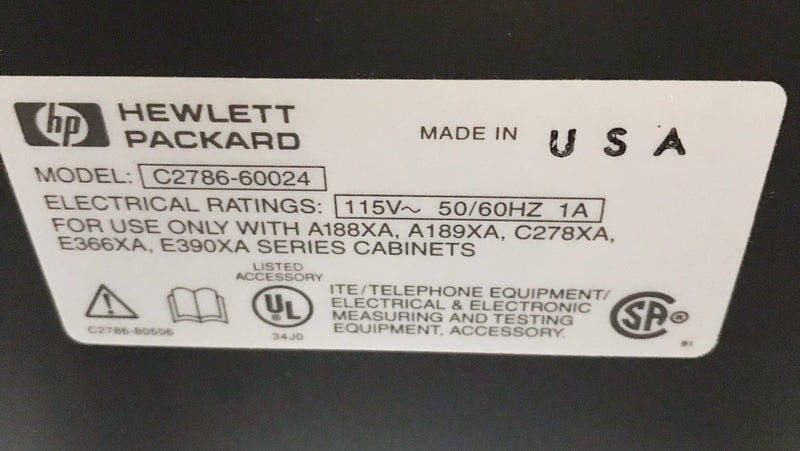 Agilent E 366 XA, E 390 XA Series, Model C 2786-60024 Electronic Cabinet