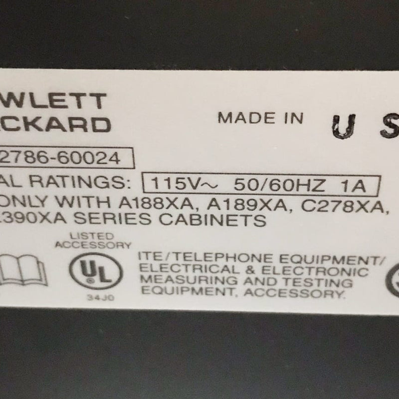 Agilent E 366 XA, E 390 XA Series, Model C 2786-60024 Electronic Cabinet