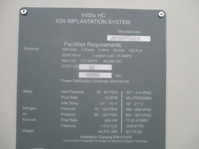 Applied Materials / Varian VIISta HC Ion Implanter