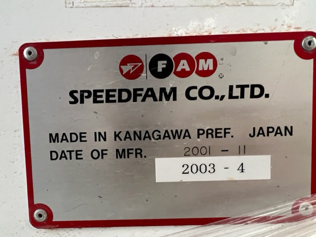 Speedfam 9 B Double Sided Polisher