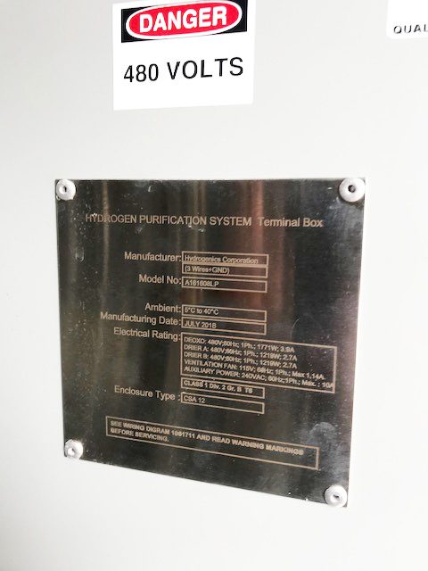 Hydrogenics Hydrogen Purifier