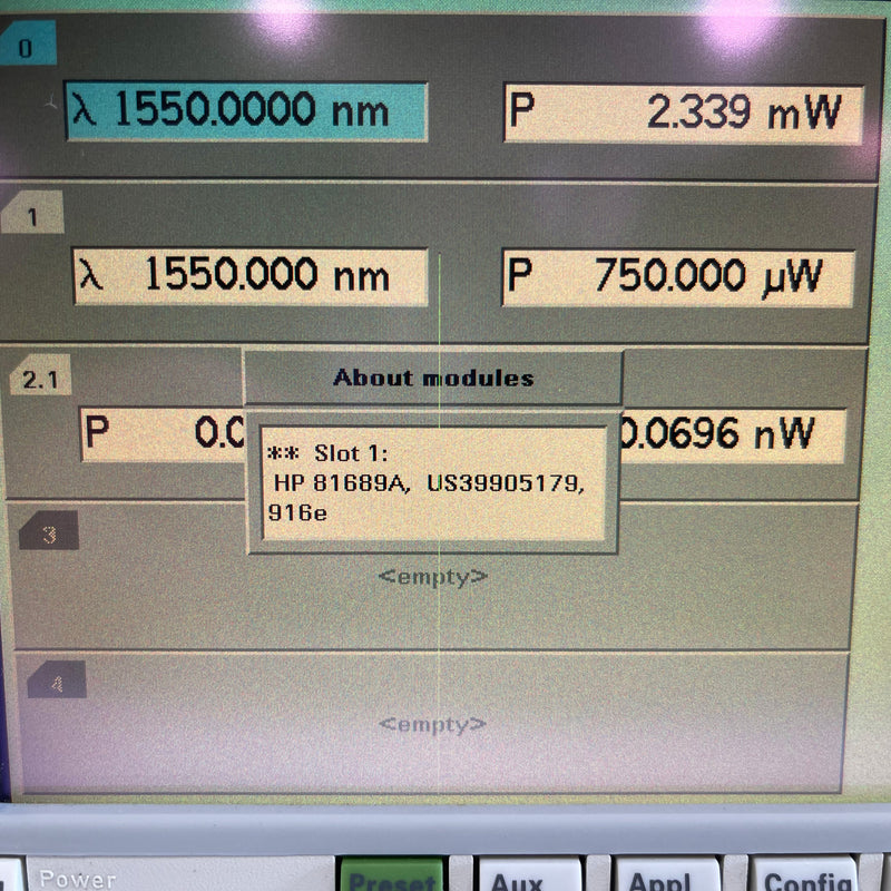 Agilent 81689 A Compact Tunable Laser
