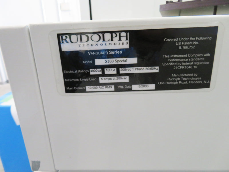 ONTO / Rudolph Vanguard S 2000 Thin Film Measurement