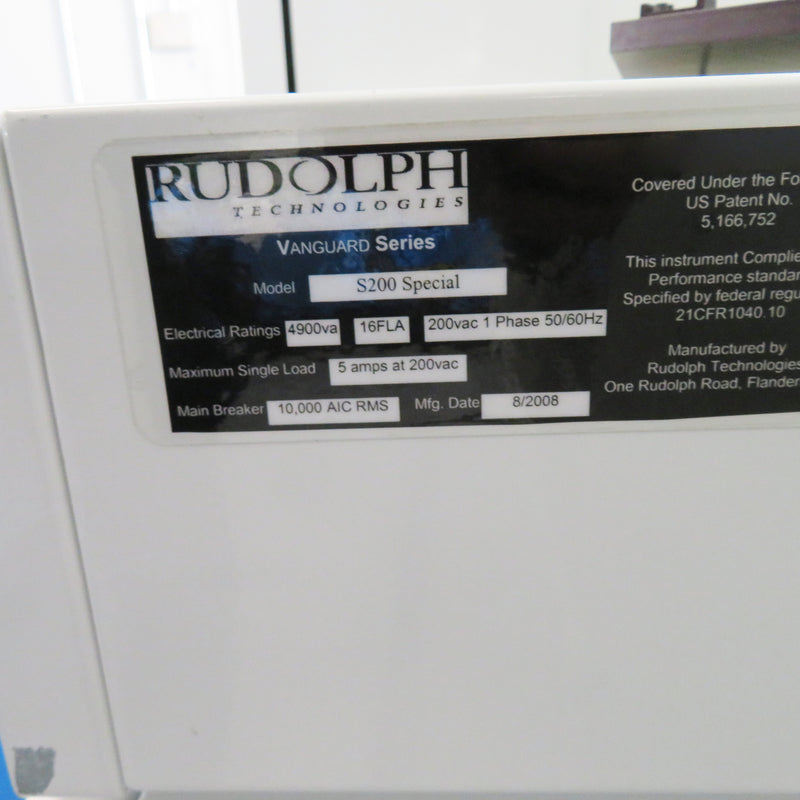 ONTO / Rudolph Vanguard S 2000 Thin Film Measurement