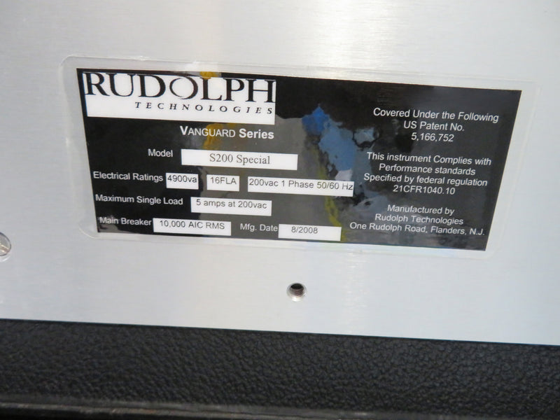 ONTO / Rudolph Vanguard S 2000 Thin Film Measurement