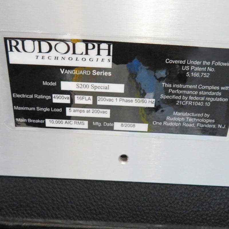 ONTO / Rudolph Vanguard S 2000 Thin Film Measurement