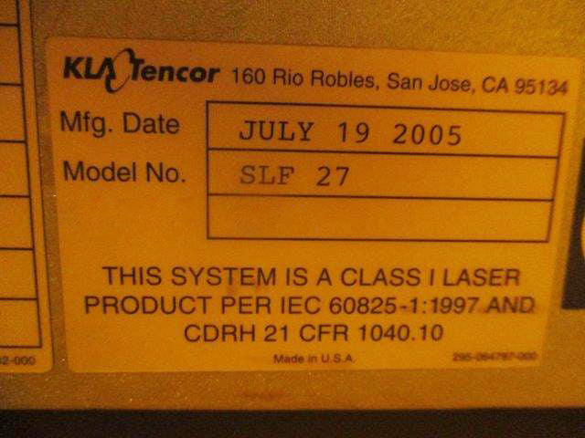 KLA Tera Stay SLF 27 Reticle Inspection System
