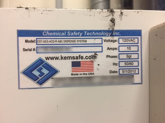 Chemical Safety Technology CST 55 / 2 ACD-R Dispenser