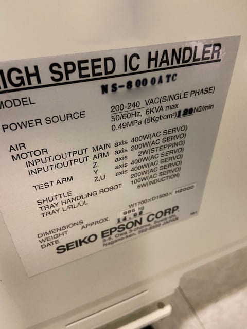 Seiko / Epson NS 8040 Handler