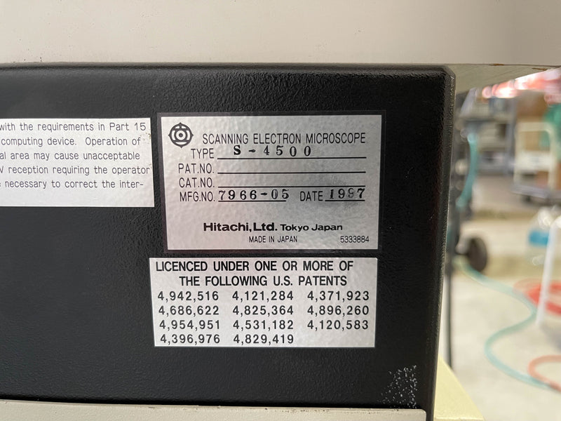 Hitachi S 4500 II SEM (Scanning Electron Microscope)