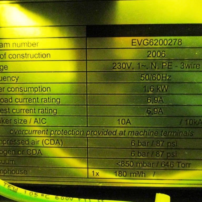 EVG 620 Mask Aligner