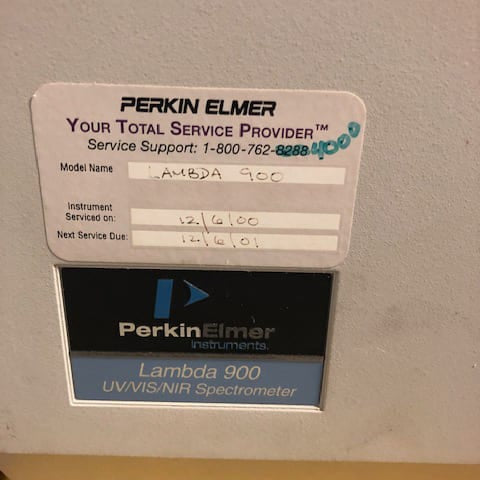 Perkin Elmer Lambda 900 UV-VIS-NIR Spectrometer (Ultraviolet-Visible-Near-Infrared)