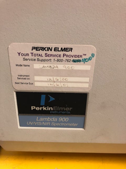 Perkin Elmer Lambda 900 UV-VIS-NIR Spectrometer (Ultraviolet-Visible-Near-Infrared)