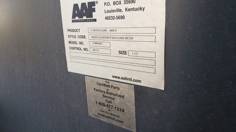 AAF N Rotoclone ARR D Dust Collector