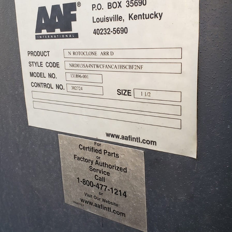 AAF N Rotoclone ARR D Dust Collector