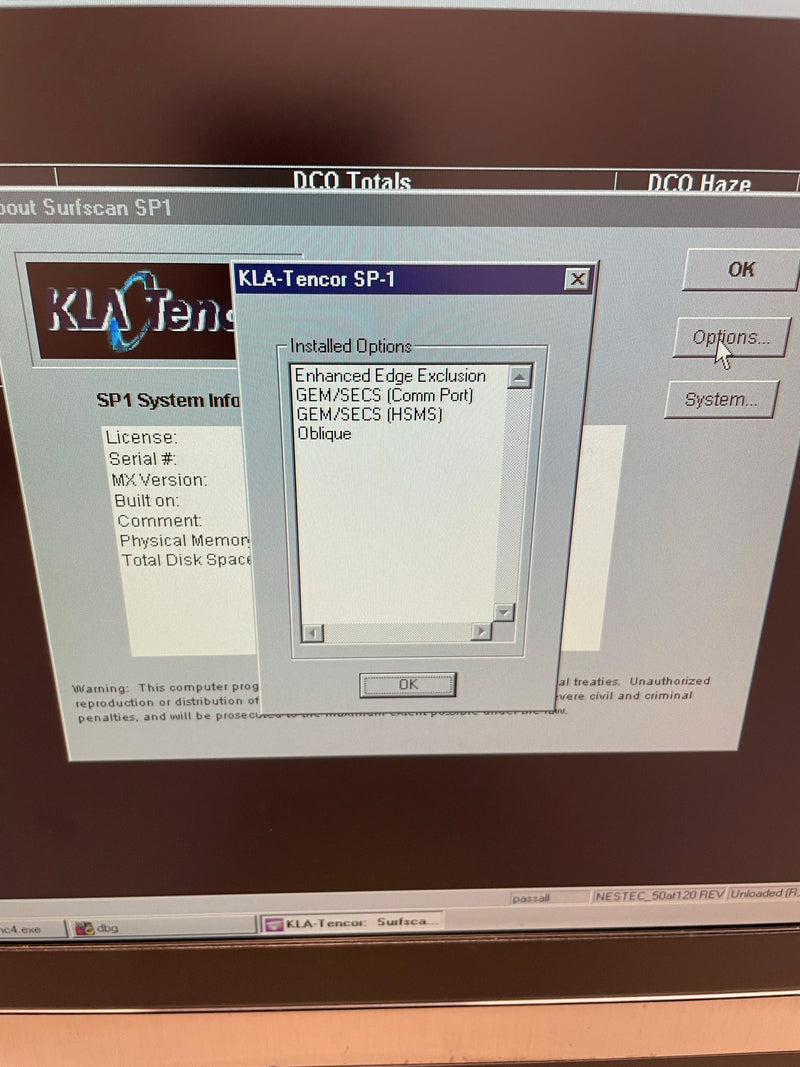 KLA Surfscan SP 1 TBI Particle Defect System