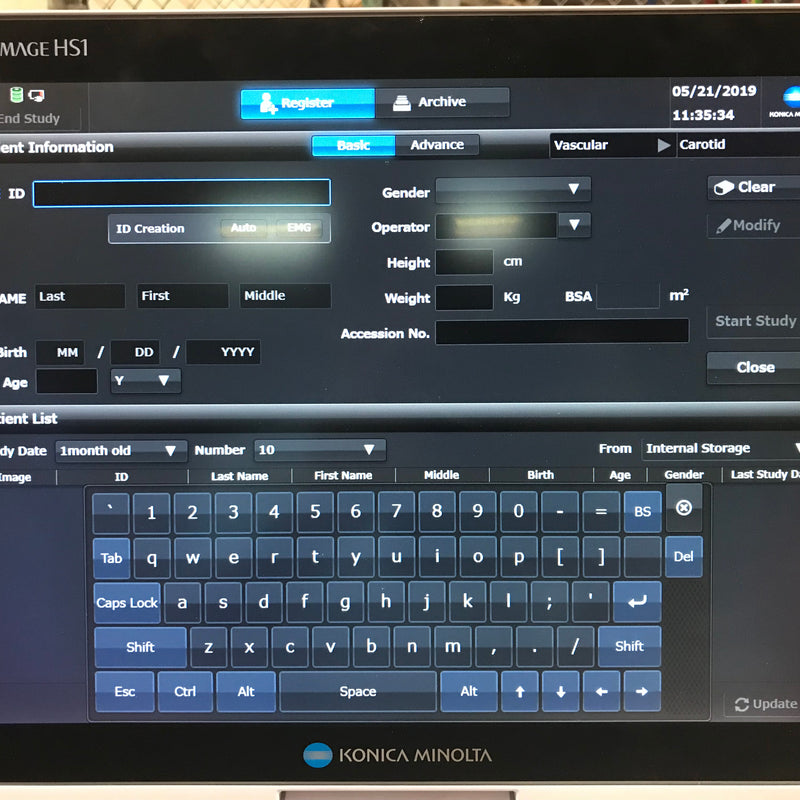Konica Minolta Sonimage HS 1 Ultrasound System