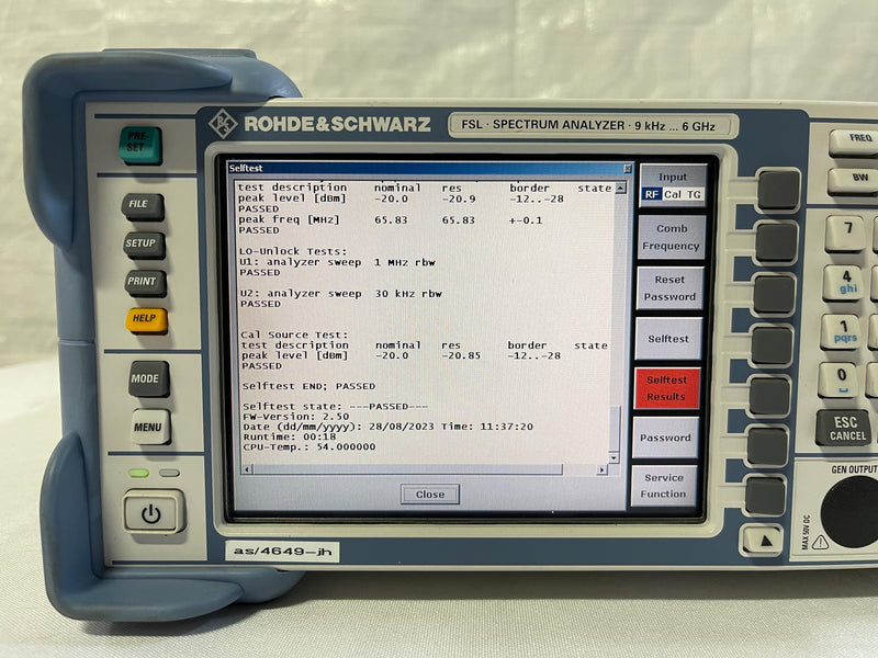 Rohde & Schwarz FSL 6 Spectrum Analyzer