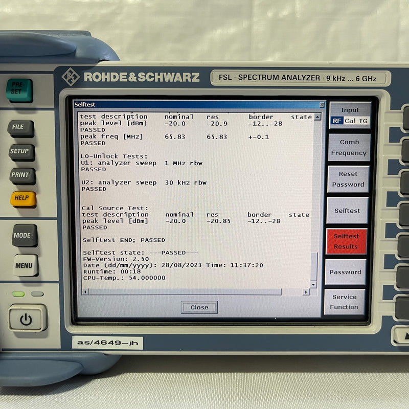 Rohde & Schwarz FSL 6 Spectrum Analyzer