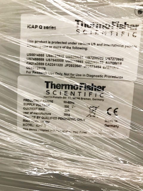 Thermo Fisher Scientific iCAP Q ICP-MS (Inductively Coupled Plasma - Mass Spectrometer)