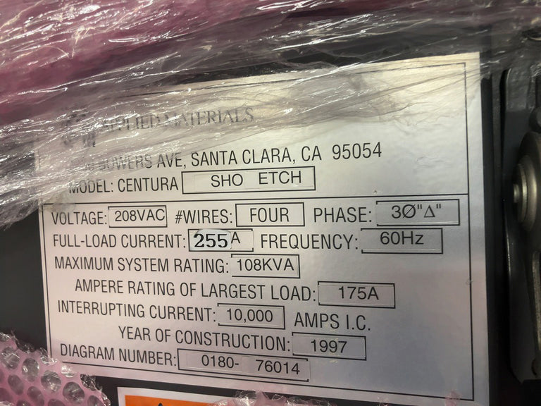 Applied Materials Centura 5200 MXP+ Plasma Etcher